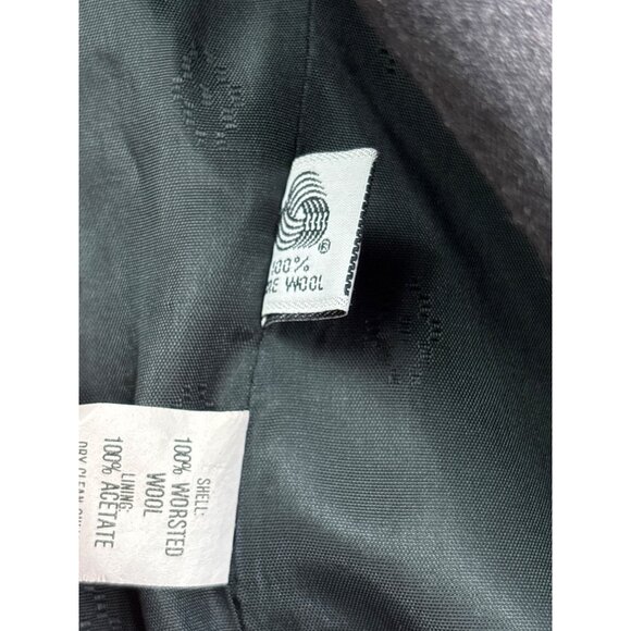 Vintage Talbots Womens Wool Blazer Size 14 Gray Single Button Jacket Made In USA - Picture 4 of 4